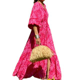 Autumn 2025 New Women's Fashion Print Bohemian Holiday Long
