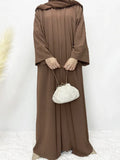 Robe Skirt Coat Women's Explosive Middle East Turkey Solid Color Big-Size Cardigan 2