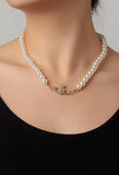 Planet Pearl Necklace- Outfit