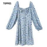 2021 New Women Sexy Dresses Long Sleeve Button Flowers Print Casual Ladies Mini Ladies