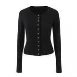 Knit Buttoned Long Sleeve Top And Pleated Mini Skirt-Outfit