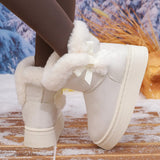 Velvet Thick Snow Boots One Foot Pedal 2025 New Thick-Soled Fur Mouth Warm Large Cotton