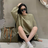 Women's Hoodies Autumn Winter New Pullover Fashion Korean Casual Female Loose Solid