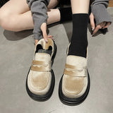 Toe Women Shoes Autumn Flats Marie Janes Shoes 2022 New Lolita Suede Platform Ladies Shoes Sport