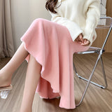 Zingj Shot Imitation Mink Hair Fishtail Skirt Female Mid-Winter Long Skirt High-Waisted Lotus Leaf Edge Skirt Sexy Velvet Bag Hip Knitted