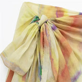Tie Dye Pareo Wrap Skirt Woman Print Summer Beach Skirt Women High Waist Midi Skirt Woman Fashion Streetwear Women's