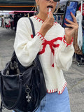Bow Jacquard Sweater- Outfit