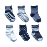 Pairs/lot 0 to 6 Yrs Cotton Children's Anti-slip Boat Socks For Boys Girl Low Cut Floor Kid Sock With Rubber Grips Four