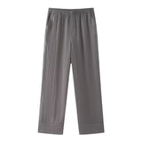 Women's 2025 New Double Flamingo Comfortable Linen And Suit Dress + Pants Set