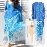 Black Oversize V Neck Moroccan Kaftan Beach Dress Plus Size Women Summer Half Sleeve Side Split Midi Dress Tunica