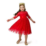 Girls Dress 2021 Girls Clothes Princess Party Dress Backless Lace Tutu Layered Dress Elegant Ceremony Teenage