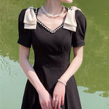 New Women Fashion Elegant Solid Midi Dresses Office Lady Female A Line Clothes