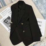 Zingj And Fall 2024 New Gray Korean Version British Style Suit Jacket Women's French Texture Fashion