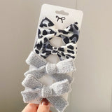 2021 New Leopard Print Hair Clips For Cute Girls BB Boutique Hairpins Bowknot Barrettes Headwear Kids Hair