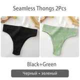 Women's thong High Waisted Seamless Women's Panties Comfortable Briefs 6 Solid Colors S-XL Sexy Underpants For