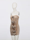 Dress Women 2025 Spring And Summer New Fashion Hottie Sexy Empty Flower Drilled