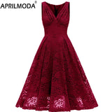 Sumer Lace Party Dress Green Red Blue Hollow Out Sleeveless Bodycon Solid Big Swing Casual Dresses Fairy Robe