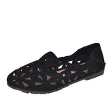 Women Flat Shoes Soft Casual Loafers Female Ballet Flats Sweet Cut Out Suede Slip On Moccasins Breathable Ladies