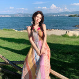 Zingj Ethnic Wind Sling Dress Female Summer Yunnan Dali Tourism Wear A Seaside Holiday Long