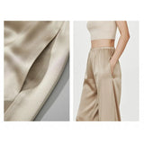 Wide Leg Pants Female Summer High Waist Hanging Feeling Pants Female Spring And Autumn Straight Tube Casual Floor Trousers Cloud