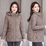 Mother Winter Down Cotton-Padded Jacket Add Fat Increase The New Foreign Style Middle-Aged Coat Female Autumn And Winter Large Size Middle-Aged Cotton-Padded Jacket-Outfit