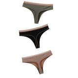 Cotton Women Thongs Panties Fashion Soft Solid Bow Seamless G-String For Women Underwear Female Lingerie Briefs
