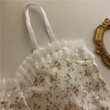 Feminino Print Floral Patchwork Lace Casual Camisole Female Sleeveless Pearl Elastic 2022 Summer Fashion Tank Tops