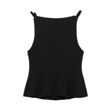 And White Skirt Body-Body Butterfly Strap Sling 2025 Spring And Summer Sleeveless Short Vest