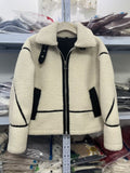 Autumn And Winter New Lamb Wool Coat Female Motorcycle Fur Integrated Locomotive Thickened Coat