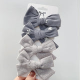 2021 New Sweet Leopard Printed Hair Clips For Cute Girls Bowknot Barrettes Safty Hairpin Headwear Kids Hair