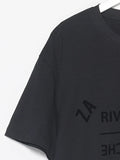 Classic White Letter Print T Shirt Women 100% Cotton Casual 2022 Fashion T-shirt Summer Street Split Women Clothing