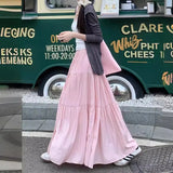 Drag Skirt Sunscreen Skirt 95Cm Female Large-Size Cake White Skirt Large Skirt Umbrella Skirt Wrinkled