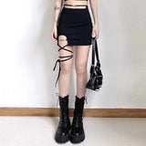 Zingj Summer New Women's Solid Color Street Fashion Straps Irregular Sexy Hip Wrap Skirt Woman-Outfit
