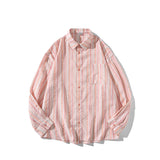 Zingj Stripe Polo Collar Long Sleeve Shirt Coat Female Autumn Thin Loose Show Thin Sunscreen Cardigan