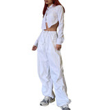 Street Retro Loose High Waist Paper