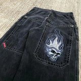 Shorts Y2K Hip-Hop Retro Skull Retro Denim Fitness Baggy Jeans