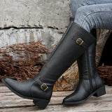 Side With Pointed Female Boots 2025 Autumn And Winter New High Barrel But Knee Out
