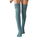 Zingj And Winter Diamond Knit Socks Over The Knee Long Pile Pile Socks Wool Socks