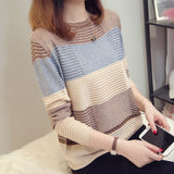 Women Warm O-Neck Pullover Sweater Autumn Casual Basic Knitted Sweater Female Fashion High Street Ladies Jumper