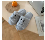 Womens Slippers Embroidery Deco Outdoor and Indoor Comfortable PVC Sole Smile Face Zapato de Mujer Home