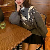 Zingj Autumn And Winter On The New Sweet Wind Knitting Sweater Coat Loose Small Pure And Fresh Atmosphere Sense Temperament Women's Cardigan Fashion-Outfit