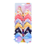 Pieces/Set JoJo Bows Jojo Siwa Rainbow Printed Knot Ribbon Bow For Girls Handmade Boutique Hair Clip Children Hair