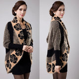 Sweaters Cardigans Cashmere Shawl for Women 2019 Autumn Winter Floral Tricotado Vintage Ladies Coats Knitwear