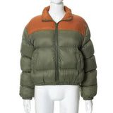 Warm Thick Demi-season Women's Winter Coats Puffer Down Jacket For Women Parkas Cotton Female Clothing Green Winter