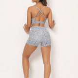 Zingj Hot Yoga Two-Piece Summer New Women's Adjustable Bra Shorts Fitness Suit-Outfit