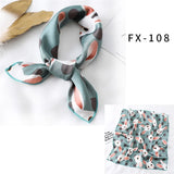 Square Silk Scarf Women Fashion Print Small Neck Scarfs Office Lady Hair Band Foulard Hand Kerchief Female Bandana