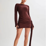 New Short Dress Women's Summer High-Sensing Sexy Hot Girl Knit Dress