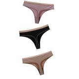 Cotton Women Thongs Panties Fashion Soft Solid Bow Seamless G-String For Women Underwear Female Lingerie Briefs