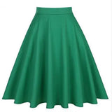 Patterns Vintage Retro 50s Full Circle A Line Skirt Holiday Tropical Pin Up Swing Skater Knee Length Floral Women Solid