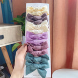 Lovely Baby Solid Bowknots Hair Clips For Cute Girls Cotton Hairpins Boutique Barrettes Headwear Kids Hair